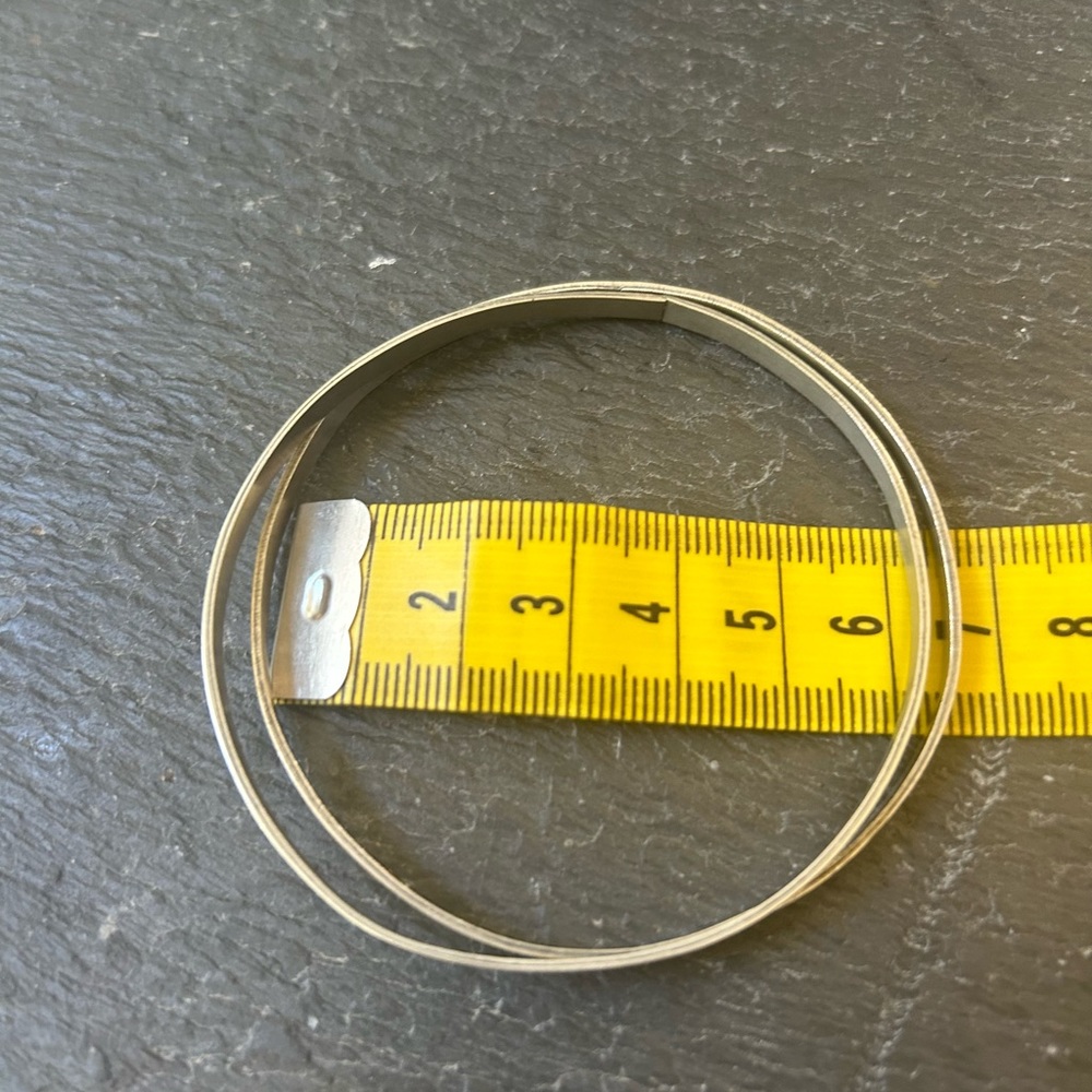 2 Silver Bangles With Alabaster From Acapulco 6” - image 8